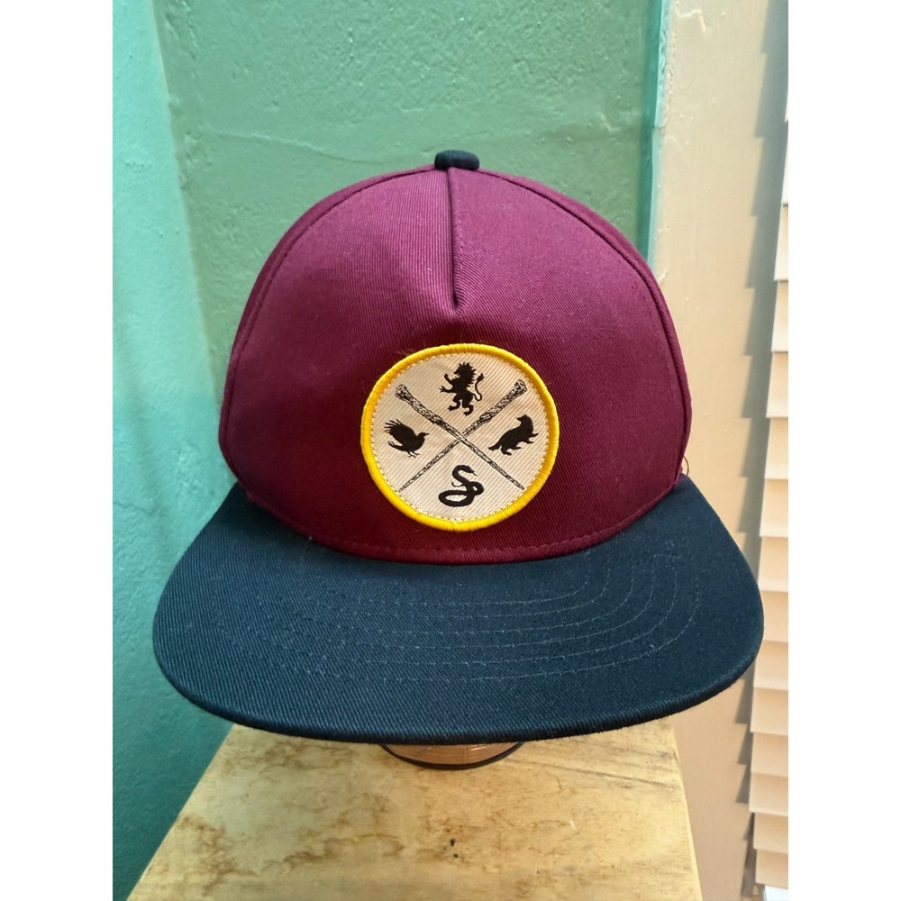 Vans x Harry Potter Four Houses Red Maroon Flat Bill STRAPBACK HAT BURGUNDY